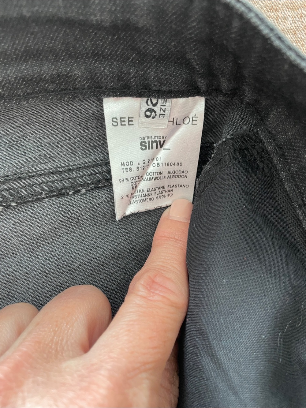 See By Chloe Black Skinny Classic Jeans NWOT 26 - Picture 5 of 10